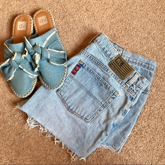 Polo Ralph Lauren Pants - Polo Ralph Lauren High Waisted Jean Shorts